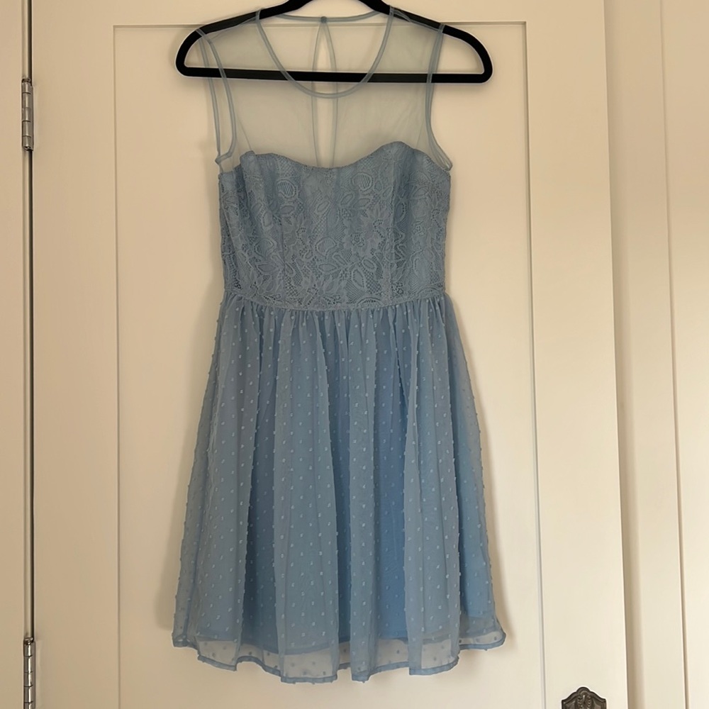 RODARTE for Target. Beautiful light blue dress with detachable belt. Size 5